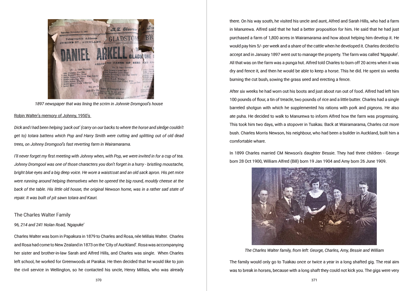Wairamarama book, page sample